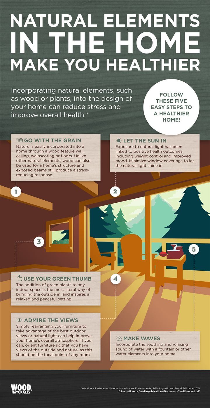 Elemen Alami di Rumah Yang Membuat Lebih Sehat - Infografis - BeliSewaRumah